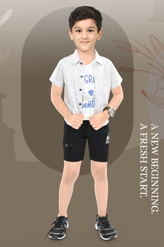 100% Cotton Shirt & T Shirt With Cotton Softy Pant