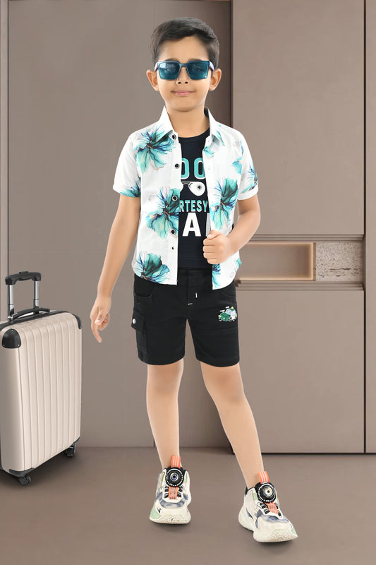 100% Cotton Shirt & T Shirt With Cotton Softy Pant