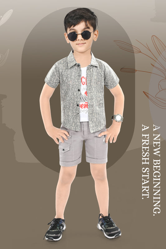 100% Cotton Shirt & T Shirt With Cotton Softy Pant
