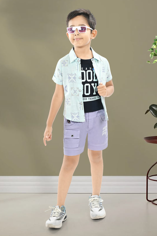 100% Cotton Shirt & T Shirt With Cotton Softy Pant
