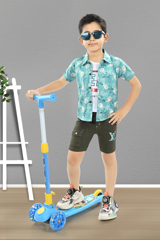 100% Cotton Shirt & T Shirt With Cotton Softy Pant