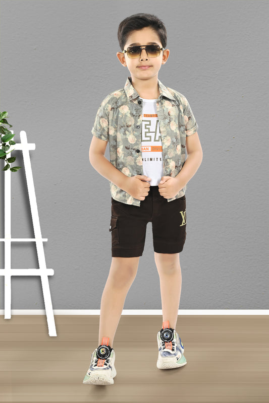 100% Cotton Shirt & T Shirt With Cotton Softy Pant